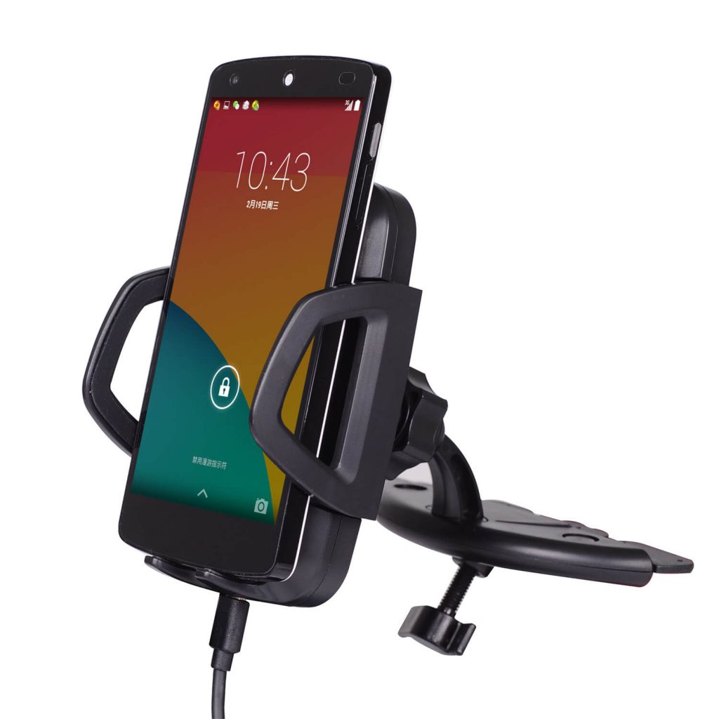 3 Coils CD Slot Mount qi Wireless Car Charger